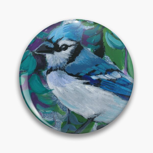 Item preview, Fantasy in Blue: Blue Jay and Jade Vine designed and sold by Wendy Roberts.