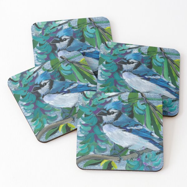 Item preview, Fantasy in Blue: Blue Jay and Jade Vine designed and sold by Wendy Roberts.