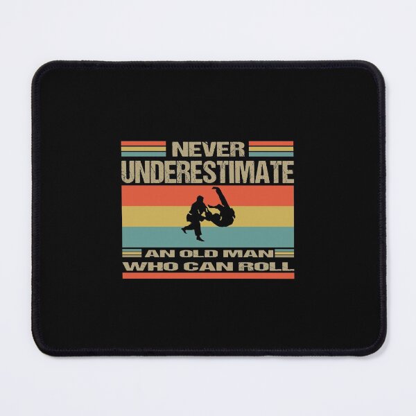 Item preview, never underestimate an old man who can roll, BJJ dad father's dar gift for jiu jitsu lovers designed and sold by Beinfashion.