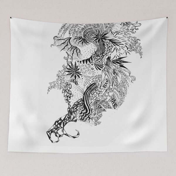 Item preview, Flowing doodles on white designed and sold by jaycejvr.