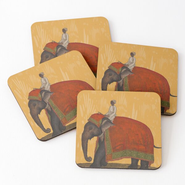 Item preview, Elephant with Red Saddle designed and sold by Asok Mukhopadhyay.