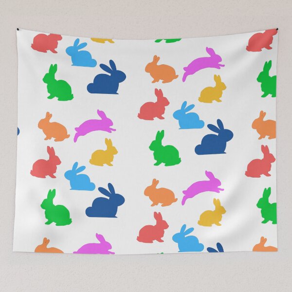 Item preview, Rainbow bunnies design graphic art designed and sold by Paint84.
