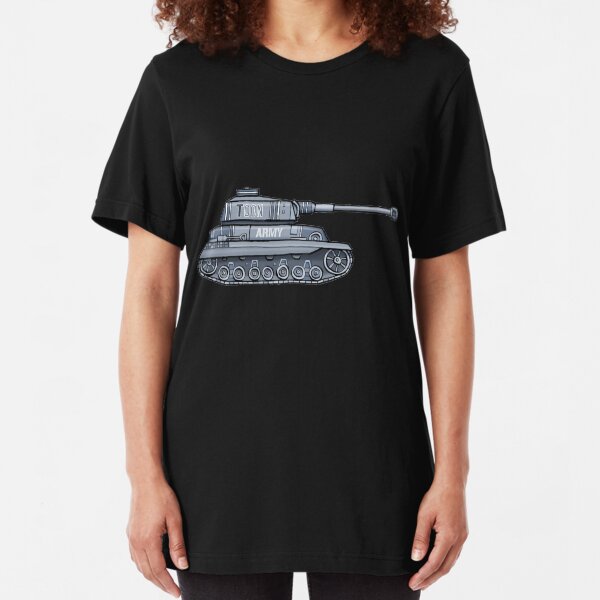 Toon Army Tank Slim Fit T-Shirt