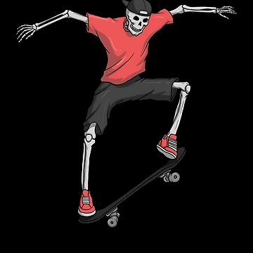 Vorschaubild zum Design Skater Skeleton Funny Halloween Skeleton Skateboarder Gear von DynamicDesign