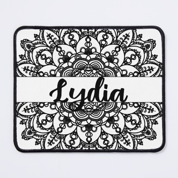 Item preview, First name Lydia mandala in black designed and sold by felinefeelings.