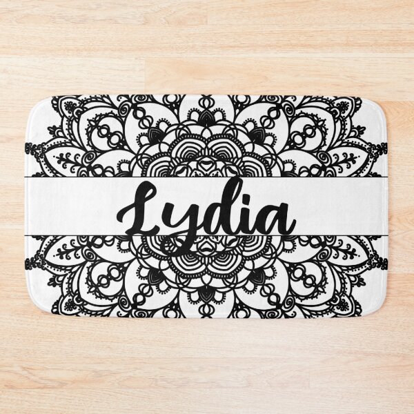 Item preview, First name Lydia mandala in black designed and sold by felinefeelings.