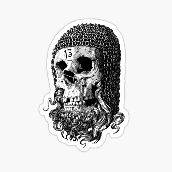 Templar Skull Sticker