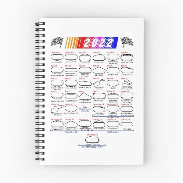 Item preview, Schedule Nascar Cup Series 2022 white designed and sold by ideasfinder.