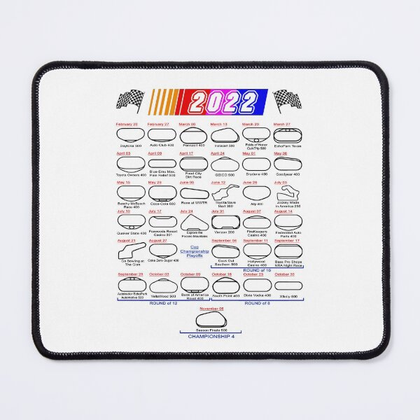 Item preview, Schedule Nascar Cup Series 2022 white designed and sold by ideasfinder.