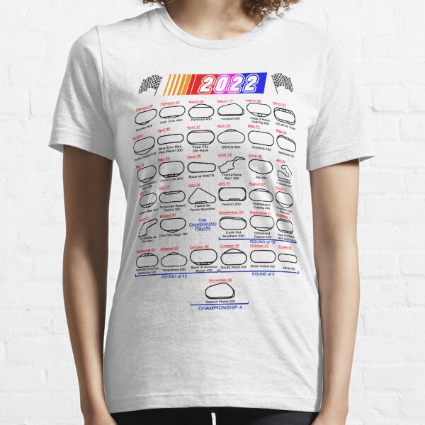 Schedule Nascar Cup Series 2022 white Essential T-Shirt
