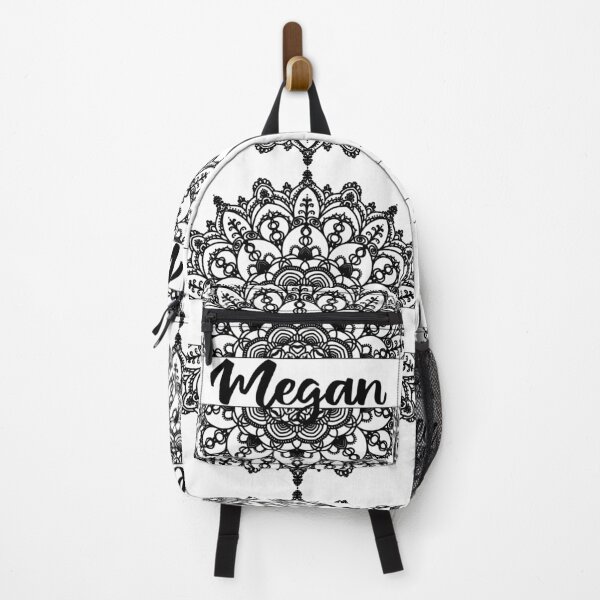 Item preview, First name Megan mandala in black designed and sold by felinefeelings.