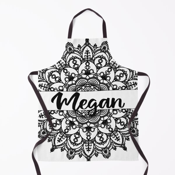 Item preview, First name Megan mandala in black designed and sold by felinefeelings.