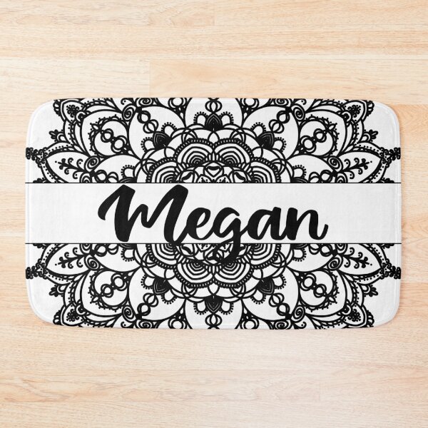 Item preview, First name Megan mandala in black designed and sold by felinefeelings.