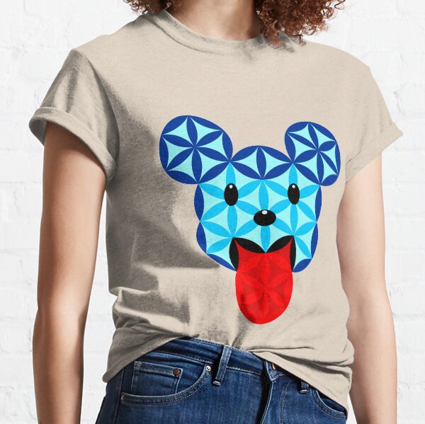 The Mouse Of Life With Tongue Out -T06/Blue. Classic T-Shirt
