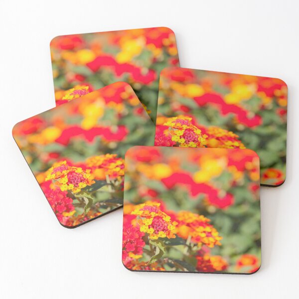 Item preview, closeup of colorful lantana blooming flowers. designed and sold by rajeshbac.