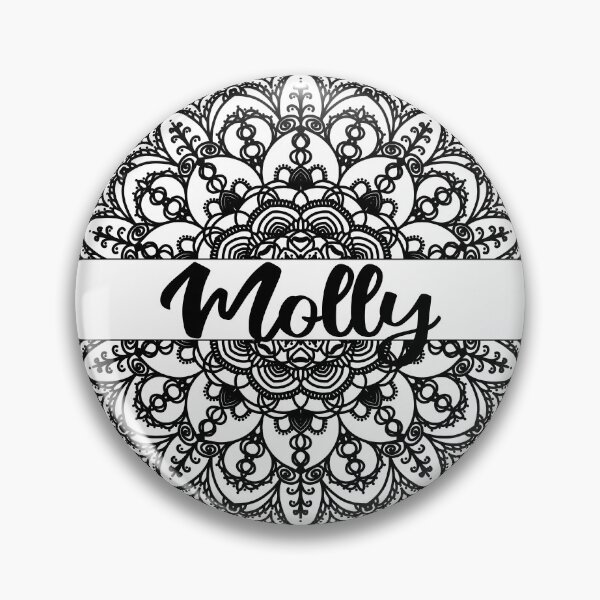 Item preview, First name Molly mandala in black designed and sold by felinefeelings.