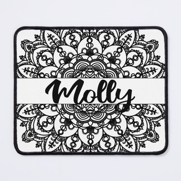 Item preview, First name Molly mandala in black designed and sold by felinefeelings.