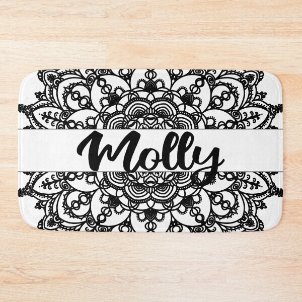 Item preview, First name Molly mandala in black designed and sold by felinefeelings.