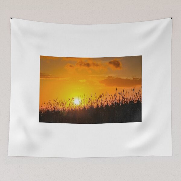 Item preview, sunset behind sugarcane field designed and sold by rajeshbac.