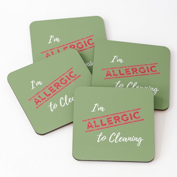 Item preview, I'm Allergic to Cleaning Funny Cleaning Lady Housekeeper designed and sold by SavvyCleaner.
