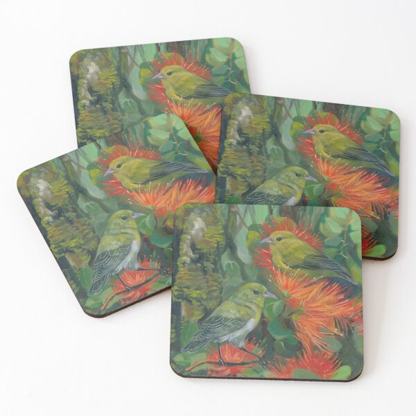 Item preview, Anianiau with Orange Ohia designed and sold by Wendy Roberts.