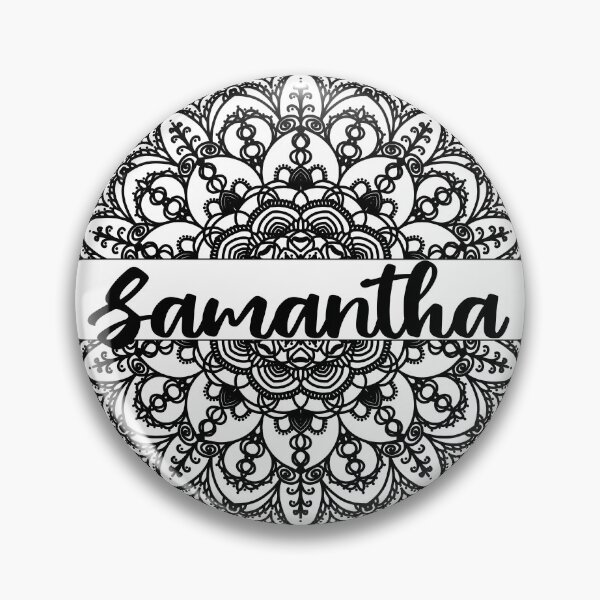 Item preview, First name Samantha mandala in black designed and sold by felinefeelings.