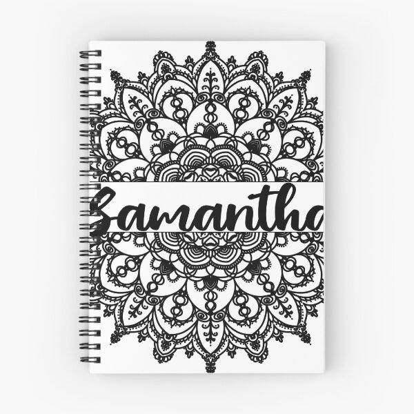 Item preview, First name Samantha mandala in black designed and sold by felinefeelings.