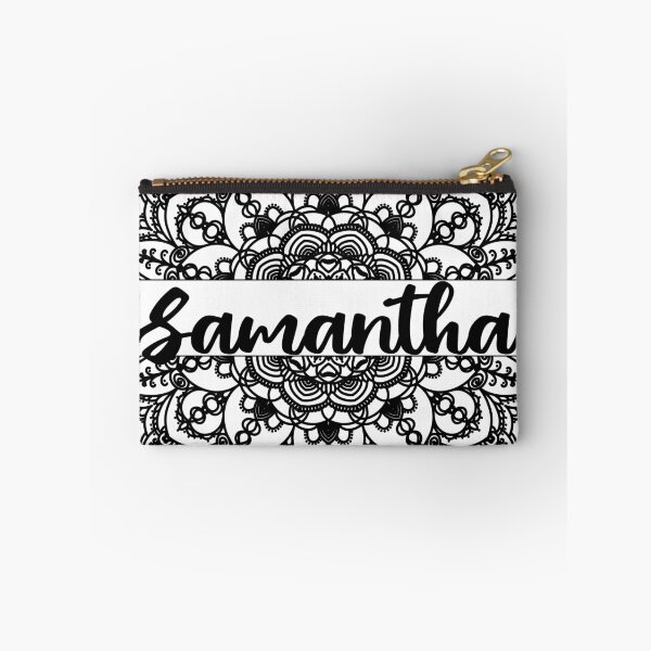 Item preview, First name Samantha mandala in black designed and sold by felinefeelings.