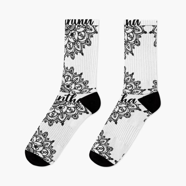 Item preview, First name Samantha mandala in black designed and sold by felinefeelings.