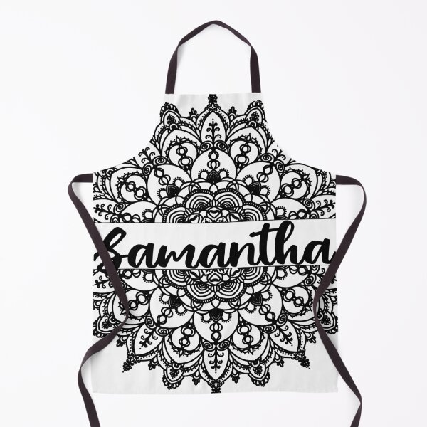 Item preview, First name Samantha mandala in black designed and sold by felinefeelings.