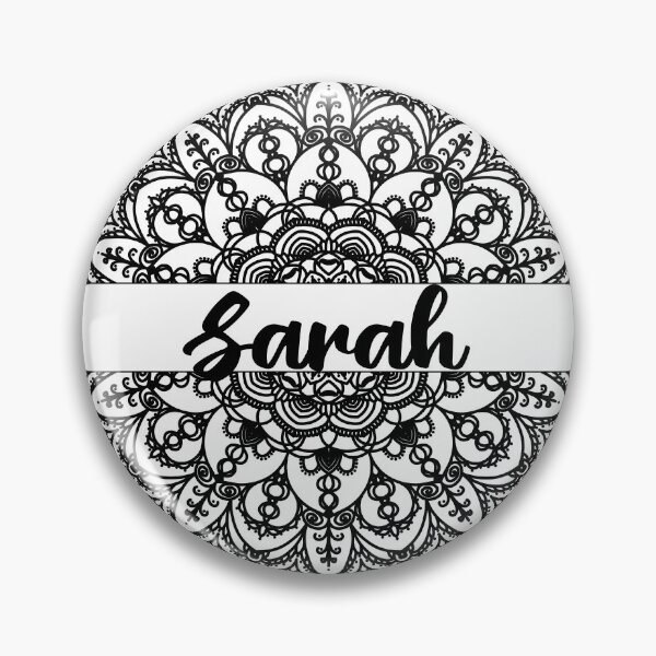 Item preview,  First name Sarah mandala in black designed and sold by felinefeelings.
