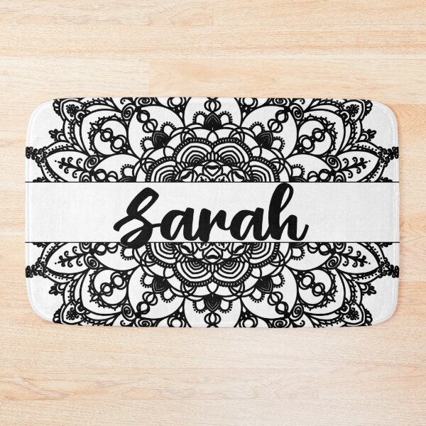 Item preview,  First name Sarah mandala in black designed and sold by felinefeelings.