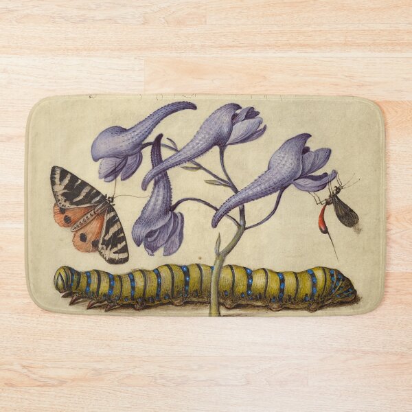 Item preview, Naturalist Manuscript: Insects, Flower, and Calligraphy Illumination by Joris Hoefnagel designed and sold by Naturalist Prints.