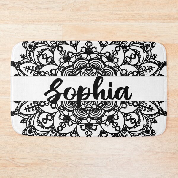 Item preview, First name Sophia mandala in black designed and sold by felinefeelings.