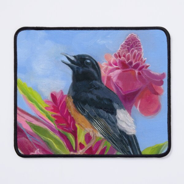 Item preview, Shama Bird with Ginger Flowers designed and sold by Wendy Roberts.