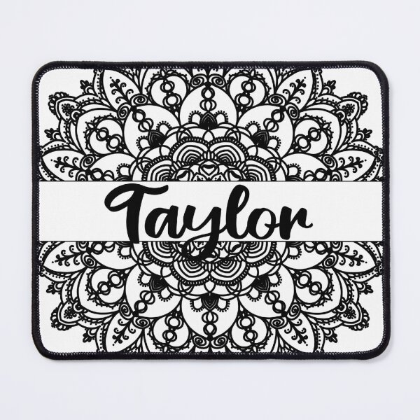 Item preview, First name Taylor mandala in black designed and sold by felinefeelings.