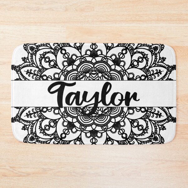 Item preview, First name Taylor mandala in black designed and sold by felinefeelings.