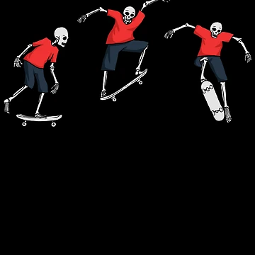 Vorschaubild zum Design Skeleton Skater Trick Jumping Skeleton Skateboarder Gear von DynamicDesign