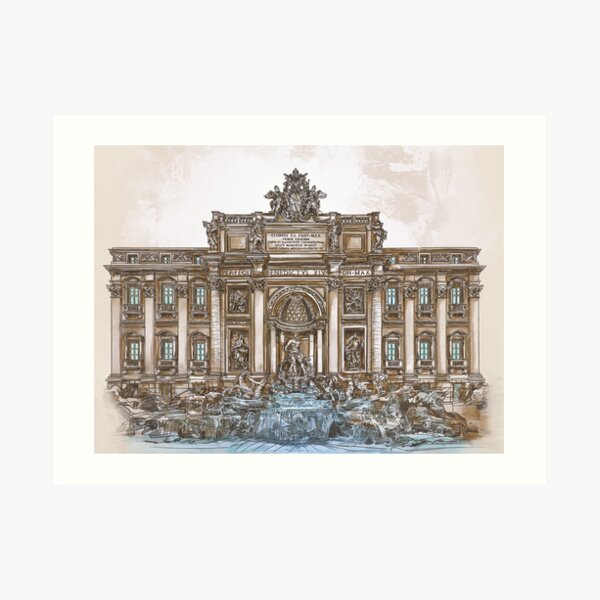 Trevi Fountain,Rome Art Print