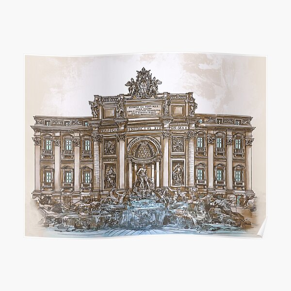 Trevi Fountain,Rome Poster