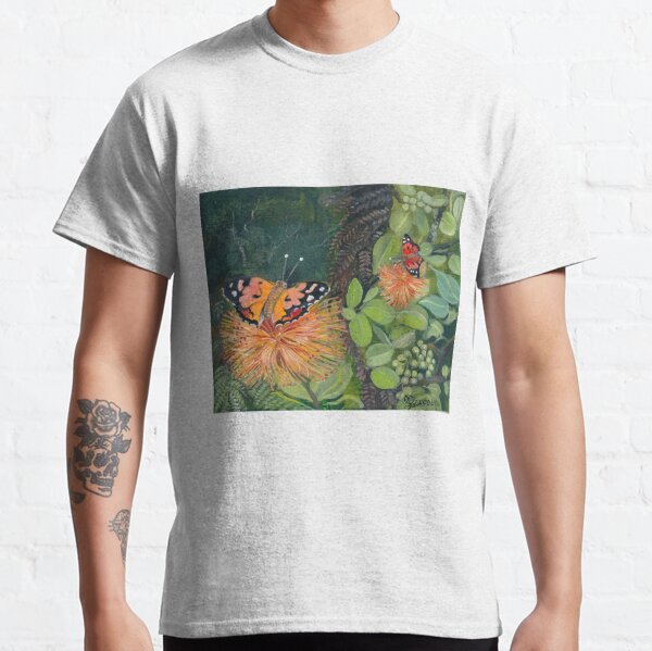 Kamehameha Butterlies with Orange Ohia Classic T-Shirt