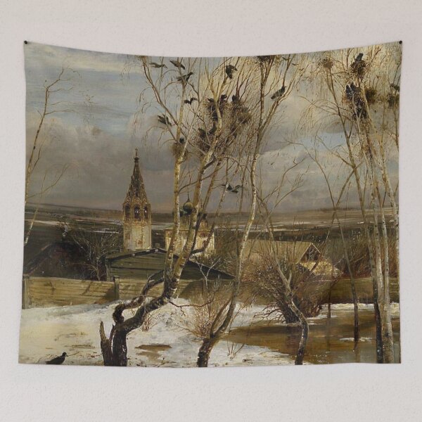 Item preview, The Rooks Have Arrived. Painted by Alexei Kondratievich Savrasov (1830–1897) designed and sold by Art Outlaws.