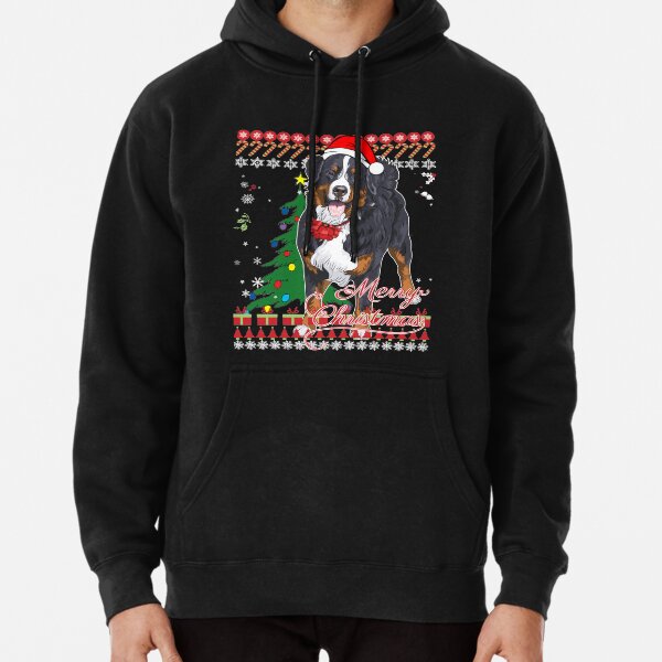 Bernese Mountain Dog Ugly Christmas Sweater Shirt Pullover Hoodie