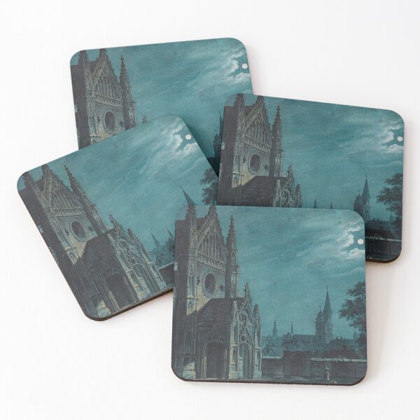 Item preview, Forecourt of a Gothic Cathedral by Moonlight. Painted by Carl Gustav Carus (1789 - 1869) designed and sold by Art Outlaws.