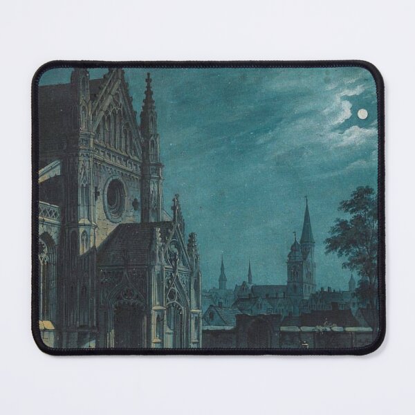 Item preview, Forecourt of a Gothic Cathedral by Moonlight. Painted by Carl Gustav Carus (1789 - 1869) designed and sold by Art Outlaws.