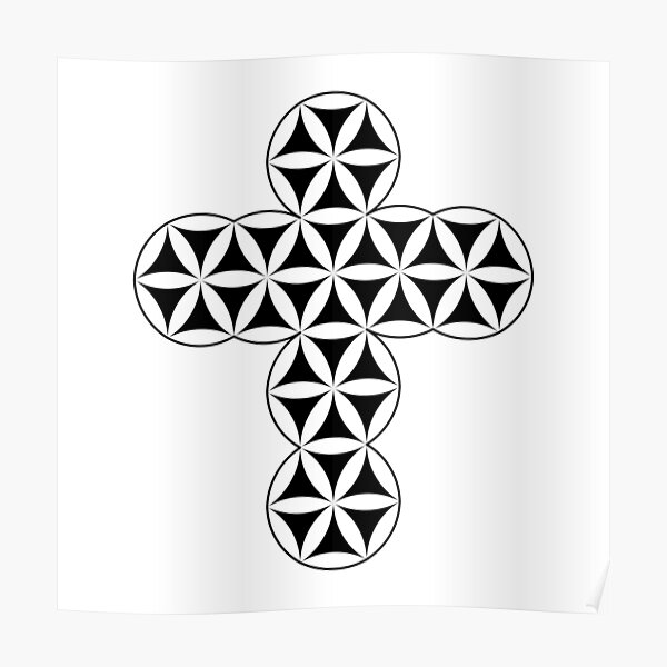 The Cross Of Life, Inverse 2D/Black. Poster
