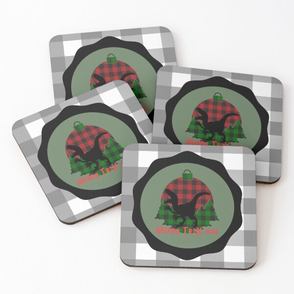 Item preview, Merry T-Rex-Mas - Dinosaur Funny Holiday with Plaid Tyrannosaurus Rex designed and sold by apathecary.