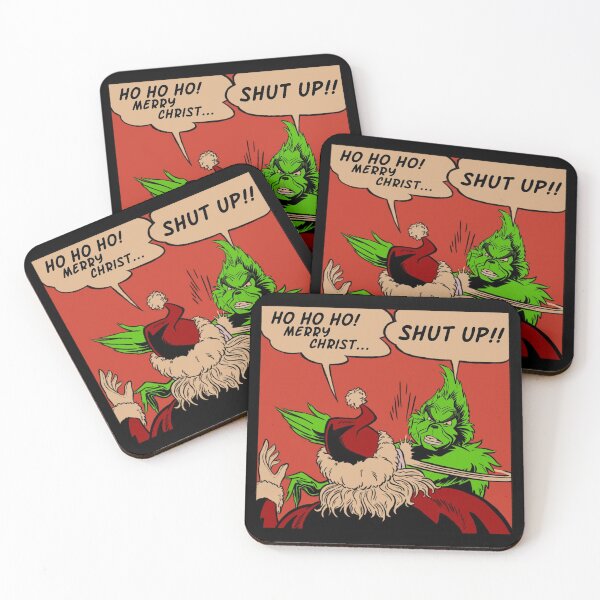 Item preview, Grinch Slaps Santa designed and sold by AwesomeWearIt.