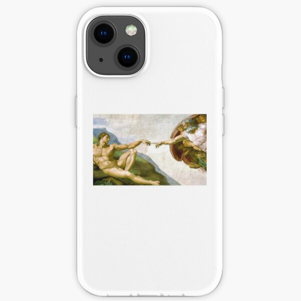  Touch of God. The Creation of Adam, (close up), Michelangelo, 1510, Genesis, Ceiling, Sistine Chapel, Rome. iPhone Soft Case