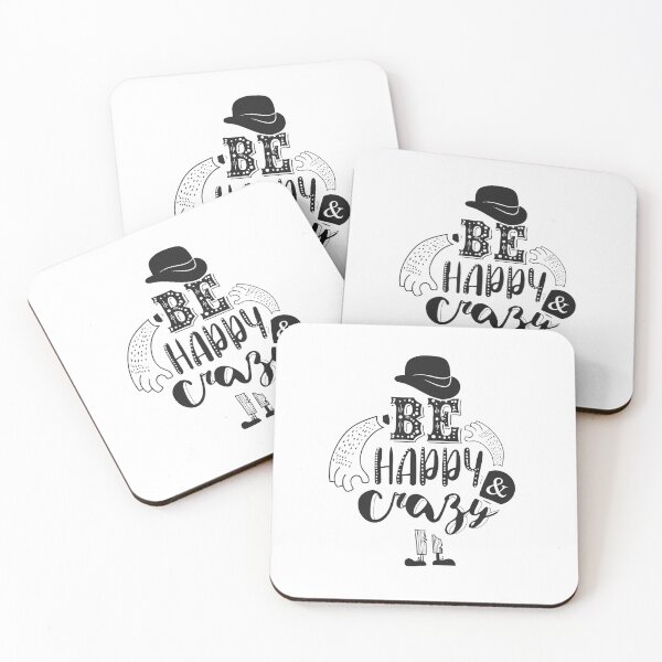 Item preview, Be Happy & Crazy designed and sold by BeeMeCreative.